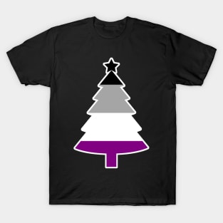 Christmas Tree LGBT Flag Asexual T-Shirt